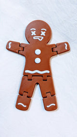 Lebkuchenmann-Figur mit beweglichen Gelenken – 5 Gesichter