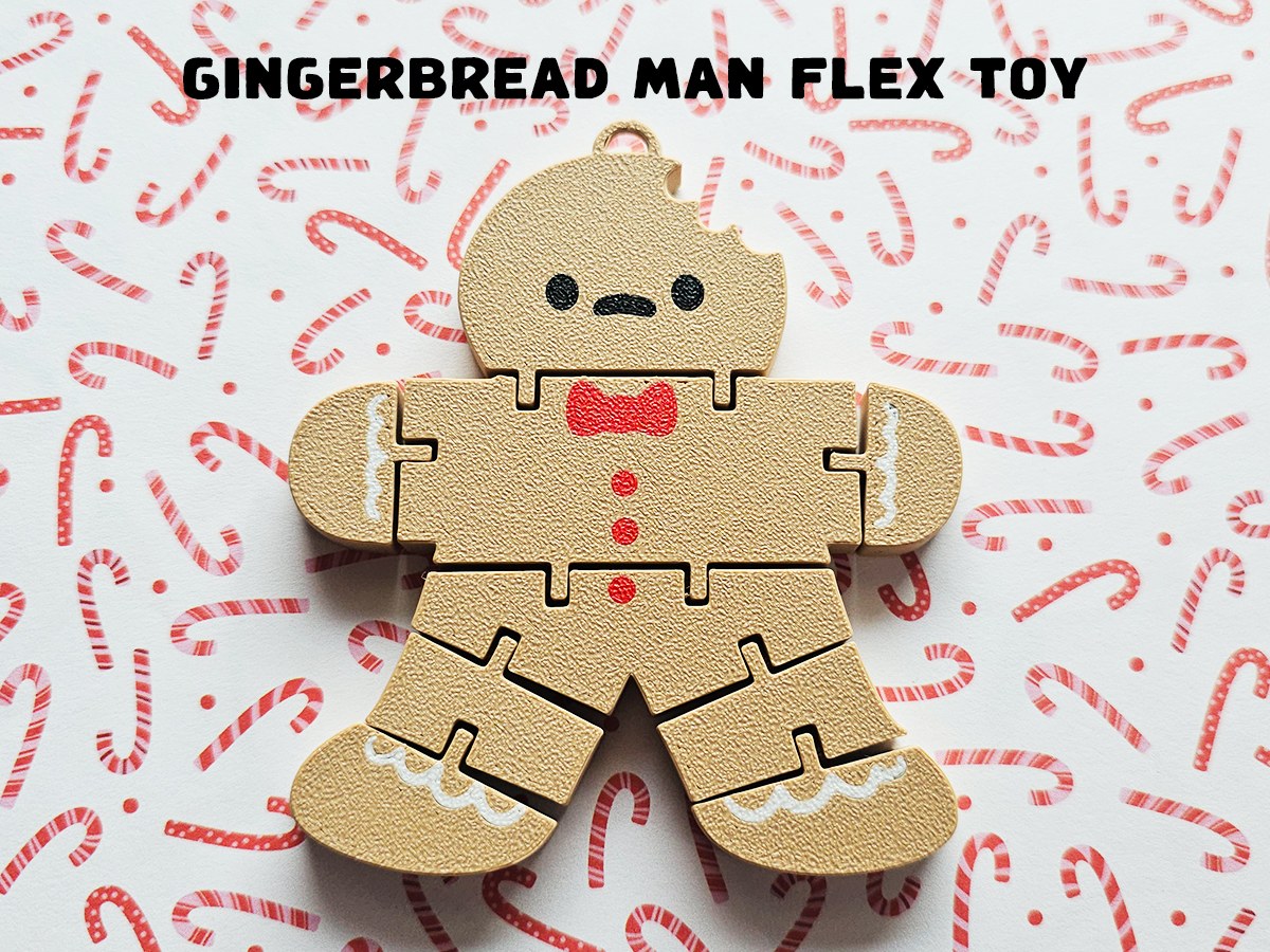 Beweglicher Lebkuchenmann als Flexi-Figur