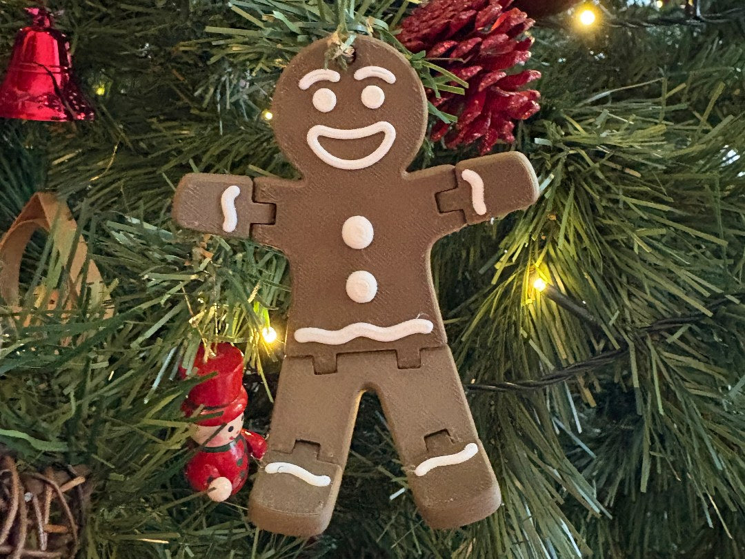 Beweglicher Lebkuchenmann für den Weihnachtsbaum