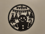 Lebkuchenmann-Silhouette als weihnachtliche Wanddeko