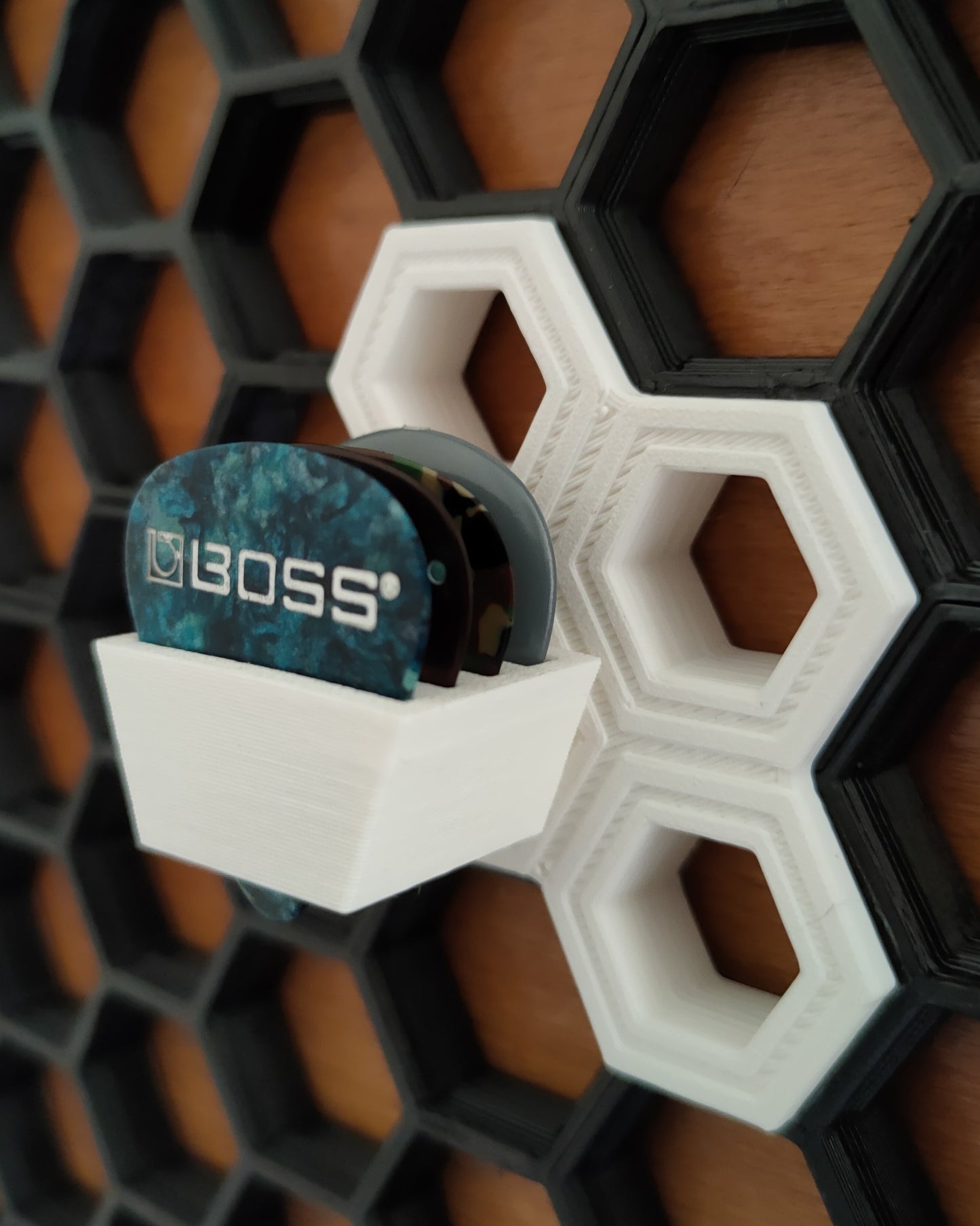 Guitar Pick Holder for Honeycomb Storage Wall