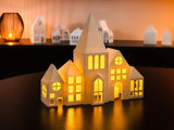 Weihnachtshaus für LED-Teelichter – Minihaus für Winter und Weihnachten