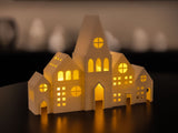 Weihnachtshaus für Teelichter – kleines dekoratives Winterhaus