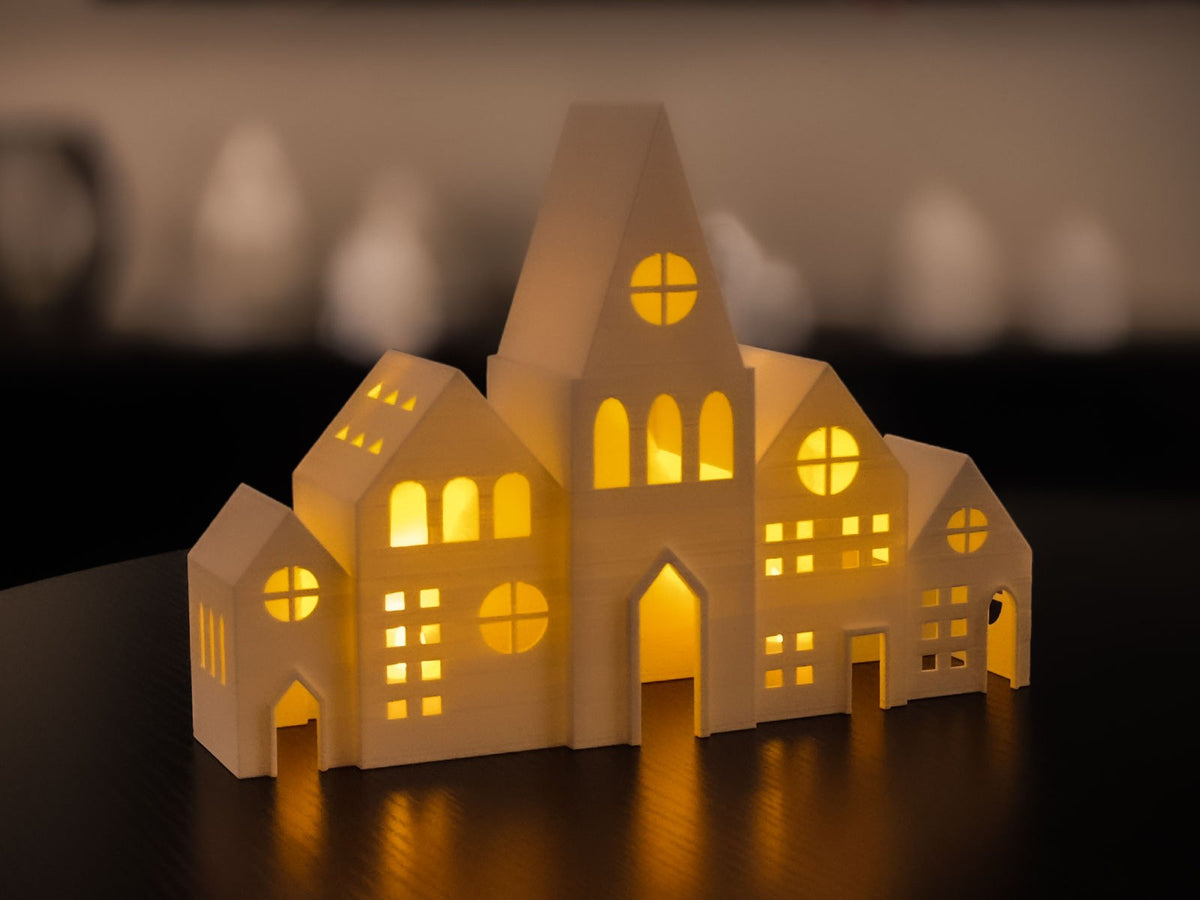 Weihnachtshaus für Teelichter – kleines dekoratives Winterhaus