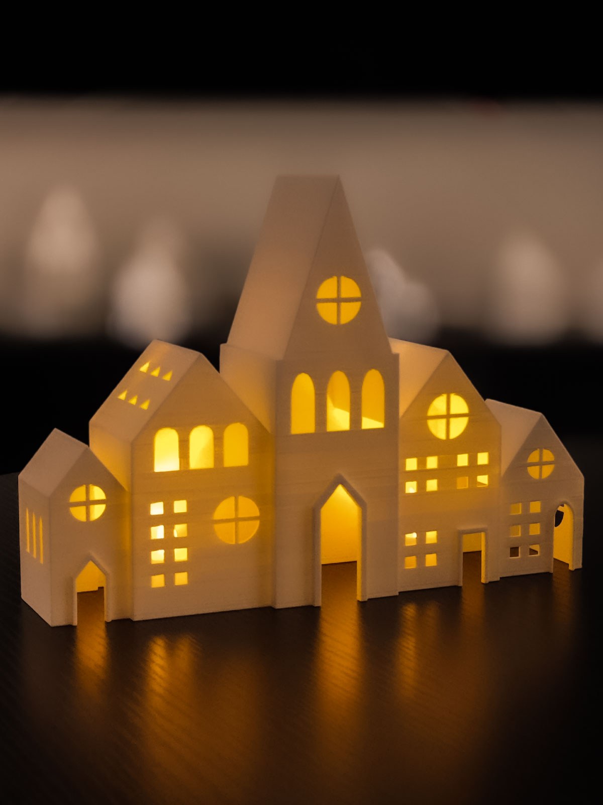 Weihnachtshaus für Teelichter – kleines dekoratives Winterhaus