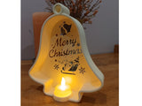 Weihnachtsglocke mit Ausschnitten und LED-Teelicht