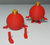 Weihnachtskugel-Figur mit Beinen und Füßen