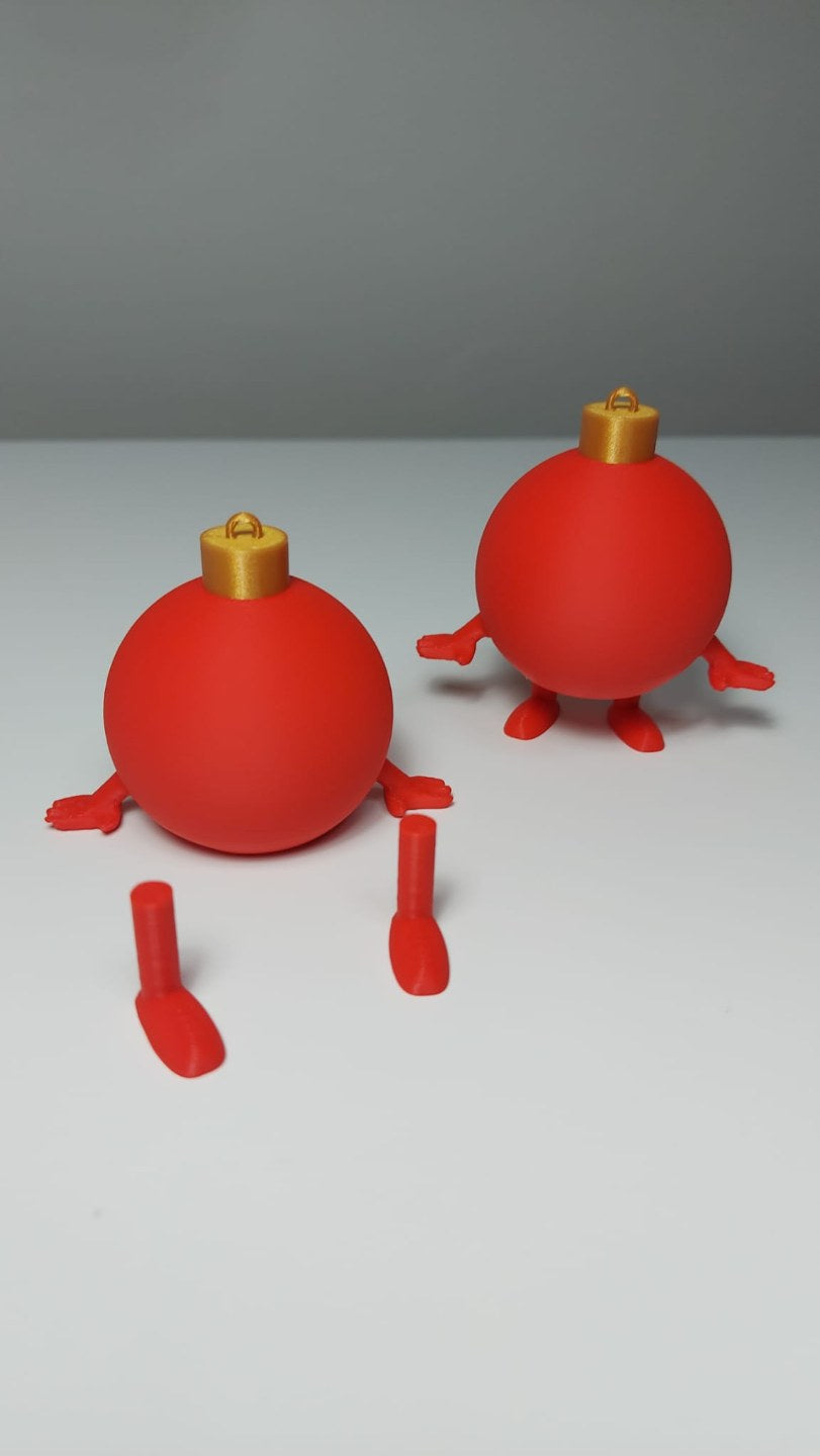 Weihnachtskugel-Figur mit Beinen und Füßen