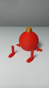 Weihnachtskugel-Figur mit Beinen und Füßen