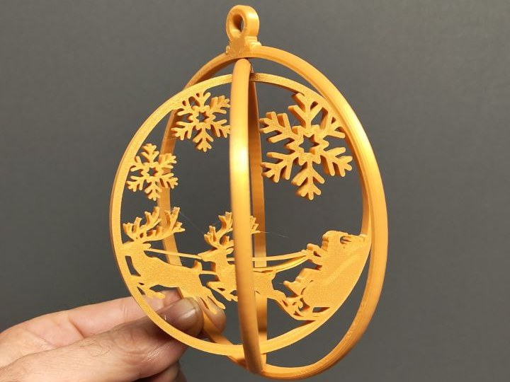 Weihnachtskugel mit Weihnachtsmann-Motiv
