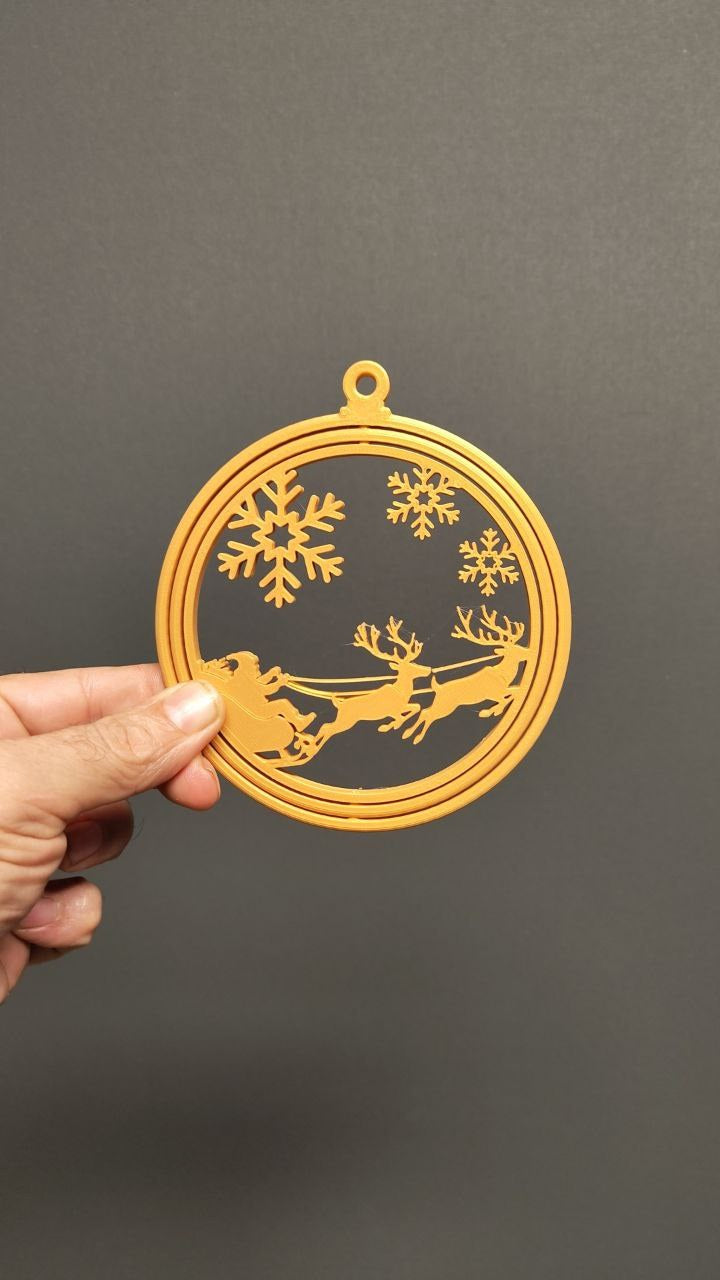 Weihnachtskugel mit Weihnachtsmann-Motiv