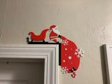 Weihnachtsmann-Figur für den Türrahmen