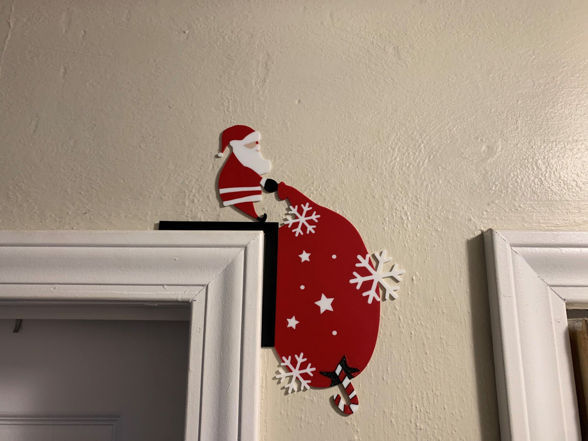 Weihnachtsmann-Figur für den Türrahmen