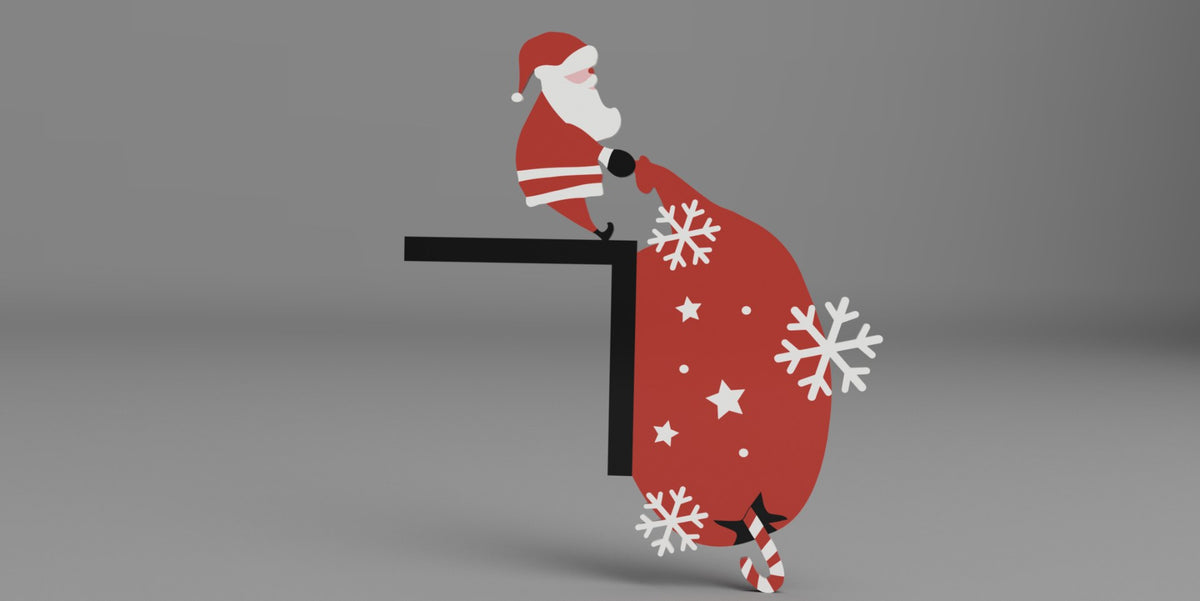 Weihnachtsmann-Figur für den Türrahmen