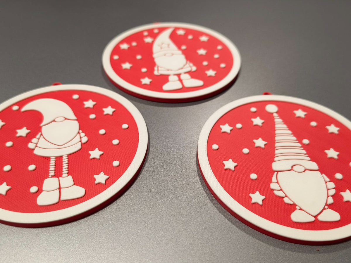 Wichtel-Anhänger für den Weihnachtsbaum – 3 Designs