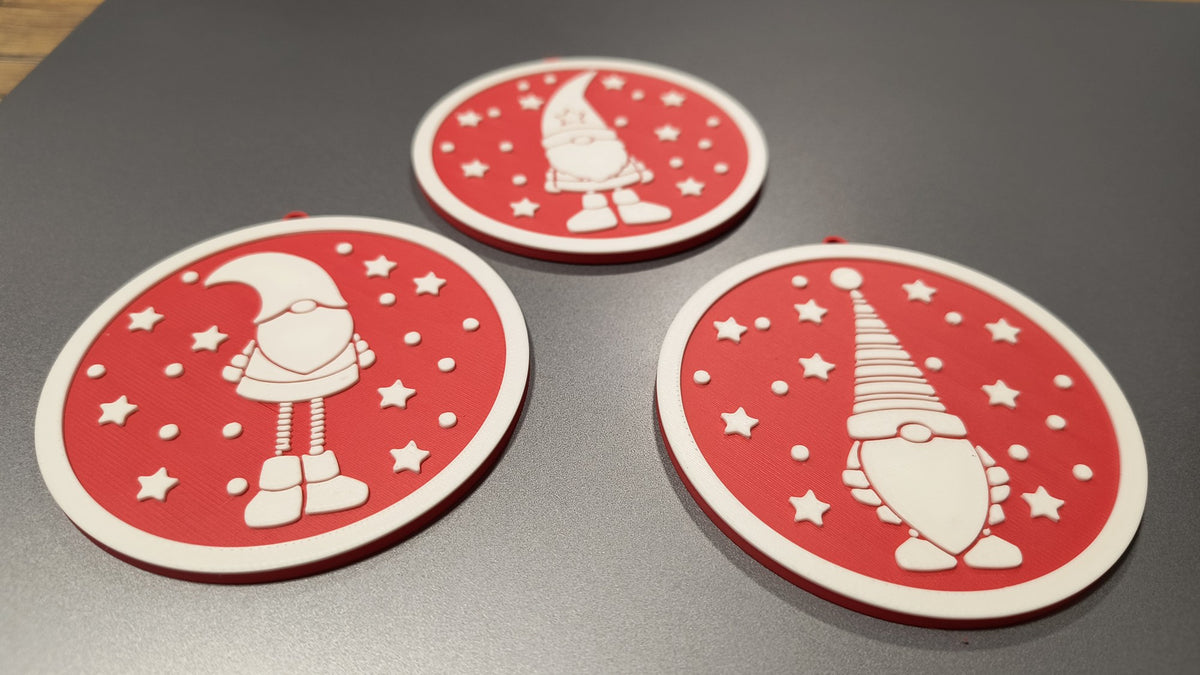 Wichtel-Anhänger für den Weihnachtsbaum – 3 Designs