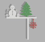 Weihnachtsdeko für die Ecke eines Türrahmens