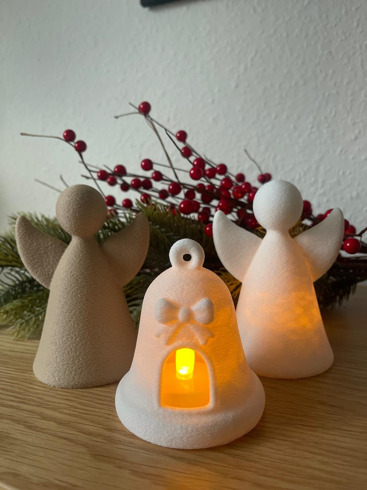 Weihnachtsglocke für LED-Teelichter – Winterdeko