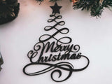 Weihnachtliche Wanddeko mit Merry Christmas