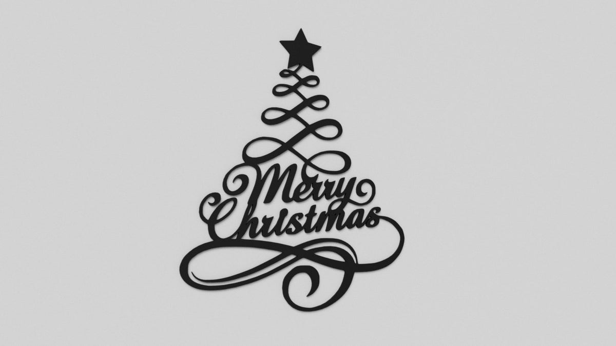 Weihnachtliche Wanddeko mit Merry Christmas