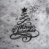 Weihnachtliche Wanddeko mit Merry Christmas