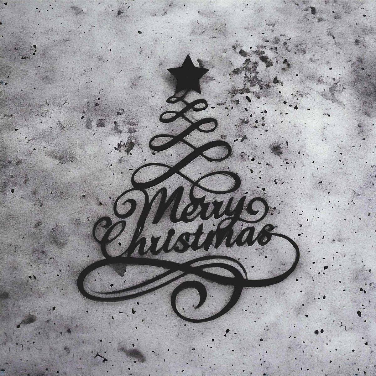 Weihnachtliche Wanddeko mit Merry Christmas