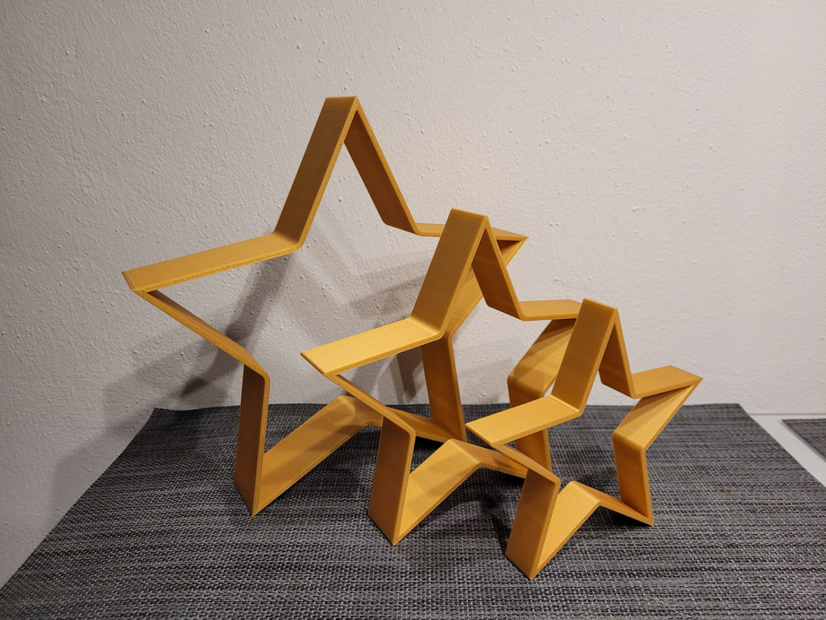 Set mit 3 Dekosternen in verschiedenen Größen