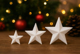 Drei Weihnachtssterne in den Größen 3, 4 und 5 cm