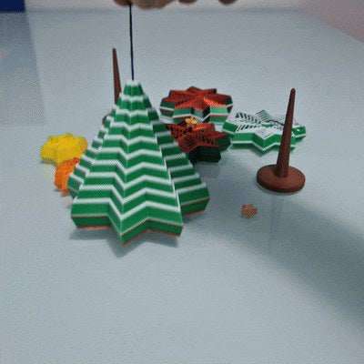Faltbarer Weihnachtsbaum-Fidget mit 10 Ebenen