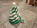 Spiral-Weihnachtsbaum-Fidget in Form von Schneeflocke und Tannenbaum
