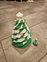 Spiral-Weihnachtsbaum-Fidget in Form von Schneeflocke und Tannenbaum