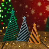 Weihnachtsbaumfigur im geometrischen Design, 3 Größen