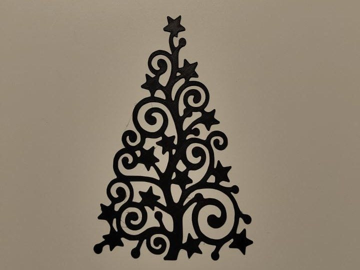 Weihnachtsbaum als flache Wanddeko