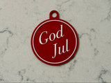 Eleganter Christbaumschmuck mit dem Text God Jul