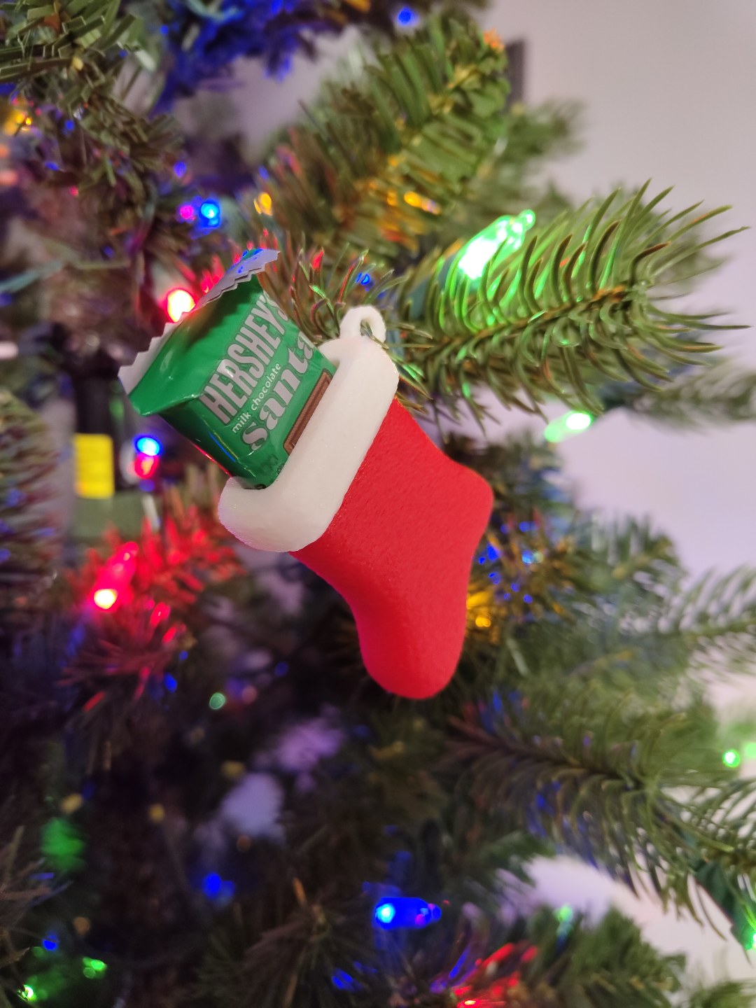 Kleiner Weihnachtsstrumpf als Christbaumschmuck