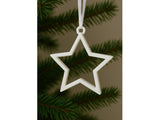 Minimalistischer Stern als Christbaumschmuck mit Aufhängeöse