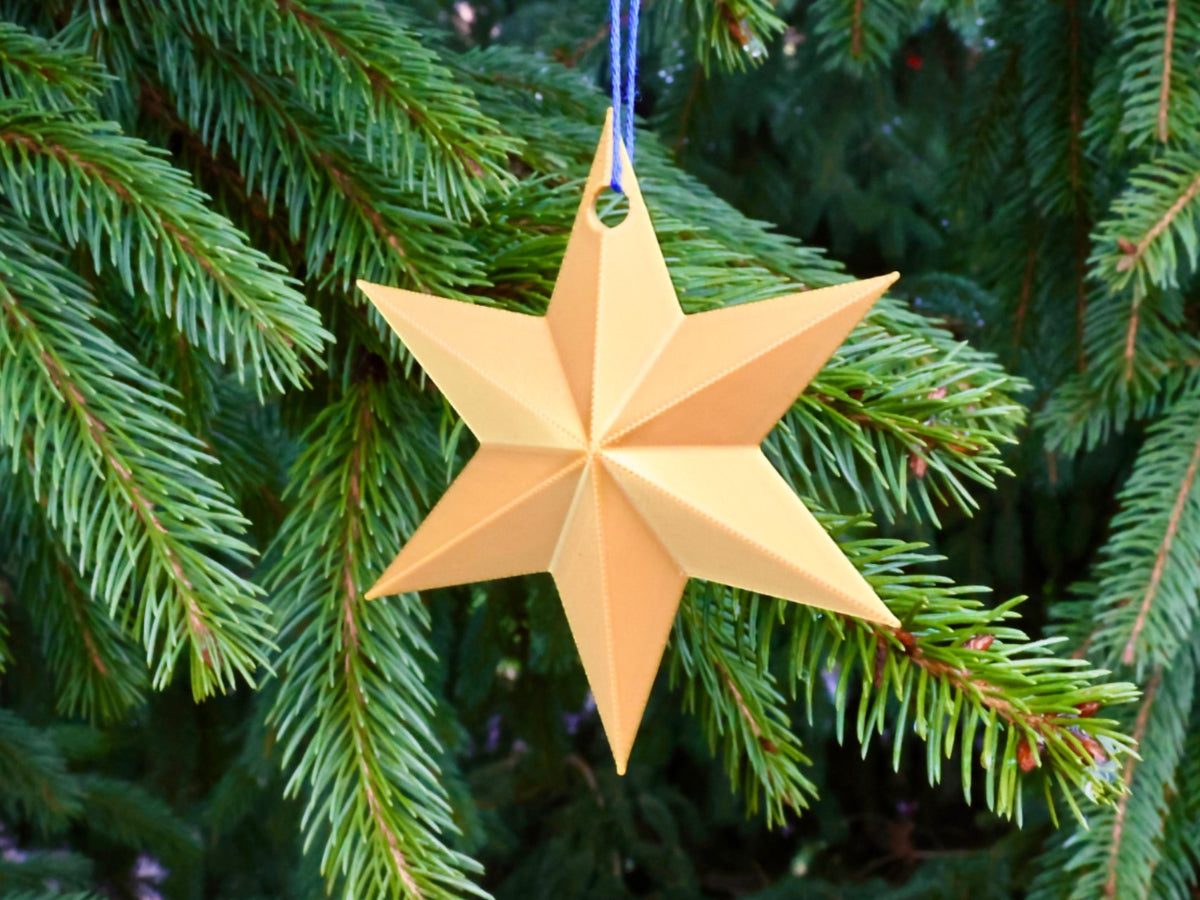 Sechszackiger Stern als Christbaumschmuck