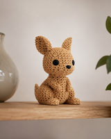 Känguru-Figur – Texturierte Regaldeko