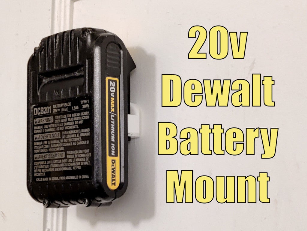 Dewalt 20V Battery Wall Mount – Slim & Secure Holder