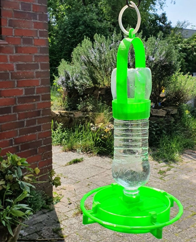 Bird Drinker with Perch & Bottle Holder for Garden Birds