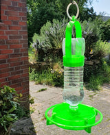Bird Drinker with Perch & Bottle Holder for Garden Birds