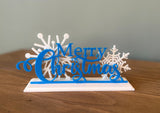 Merry-Christmas-Schild, stehende Weihnachtsdeko aus 3 Teilen