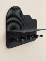 Nøgleholder med hylde – bølgemønster med 4 knager