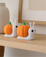 Kürbis-Schnecke Figur – Halloween-Deko