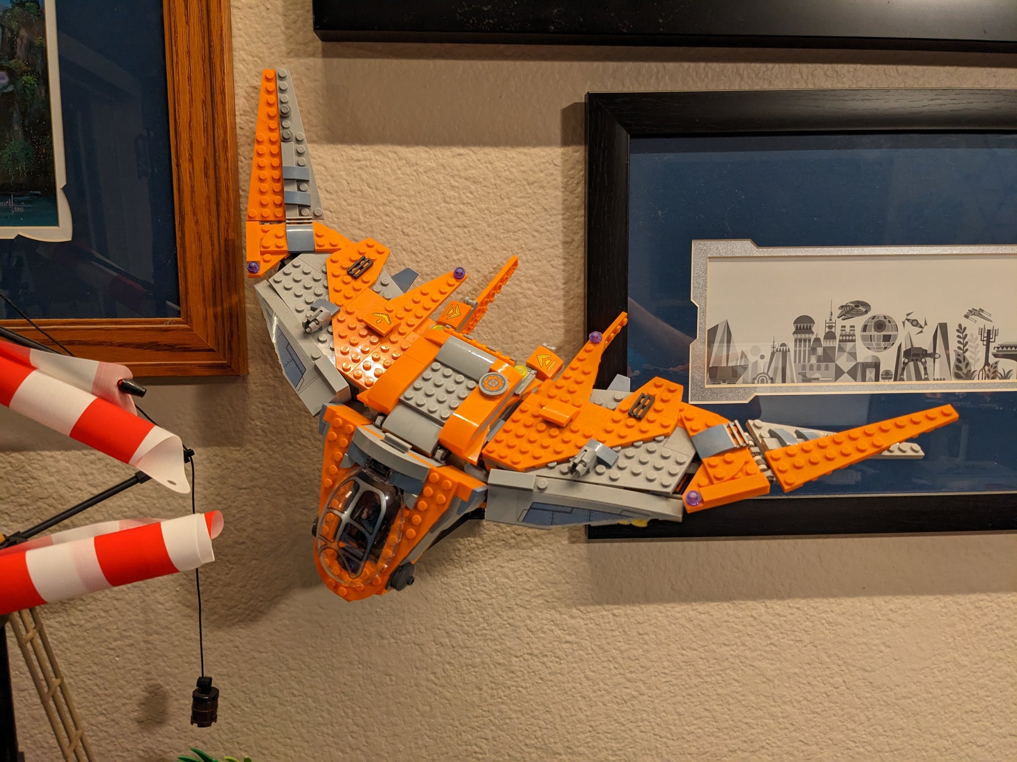 LEGO Compatible Wall Mount for Set 76107