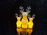 Rentierfigur mit strukturierter Oberfläche und LED-Teelicht
