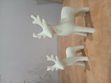 Minimalistische Rentierfigur in 2 Größen