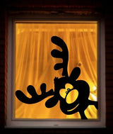 Rentierfigur fürs Fenster, Weihnachtsdeko