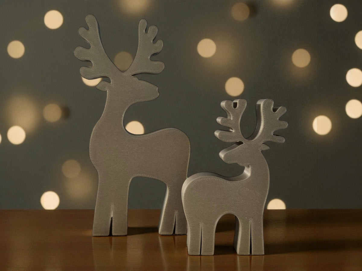 Rentierfiguren-Set, minimalistische Weihnachtsdeko