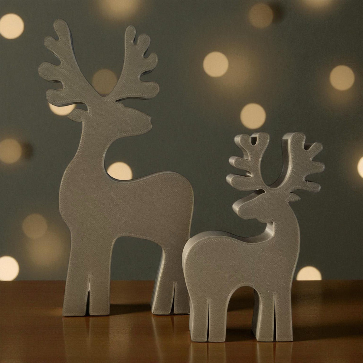 Rentierfiguren-Set, minimalistische Weihnachtsdeko